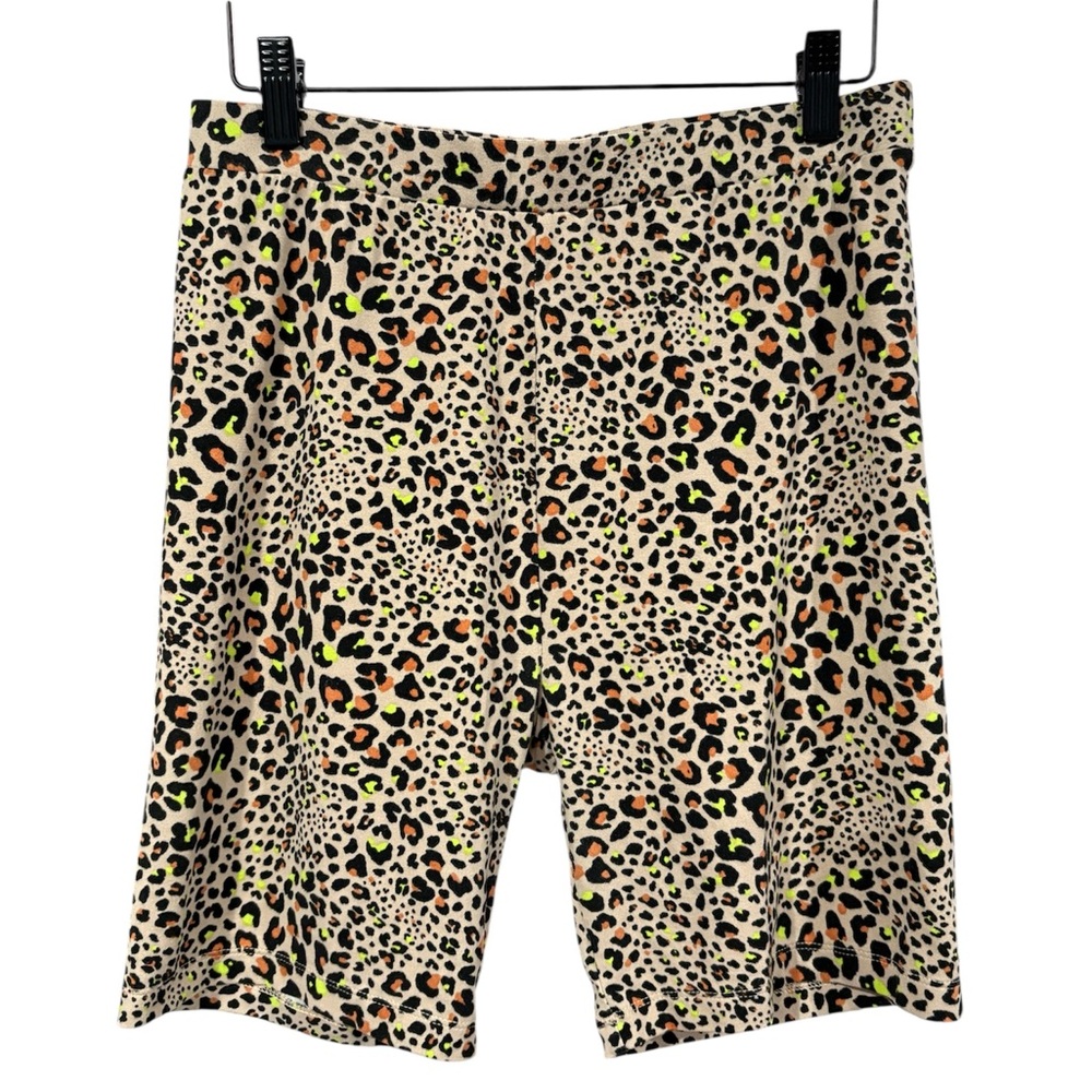 American‎ Eagle Outfitters Orange and Black Cheetah Print Bike Shorts